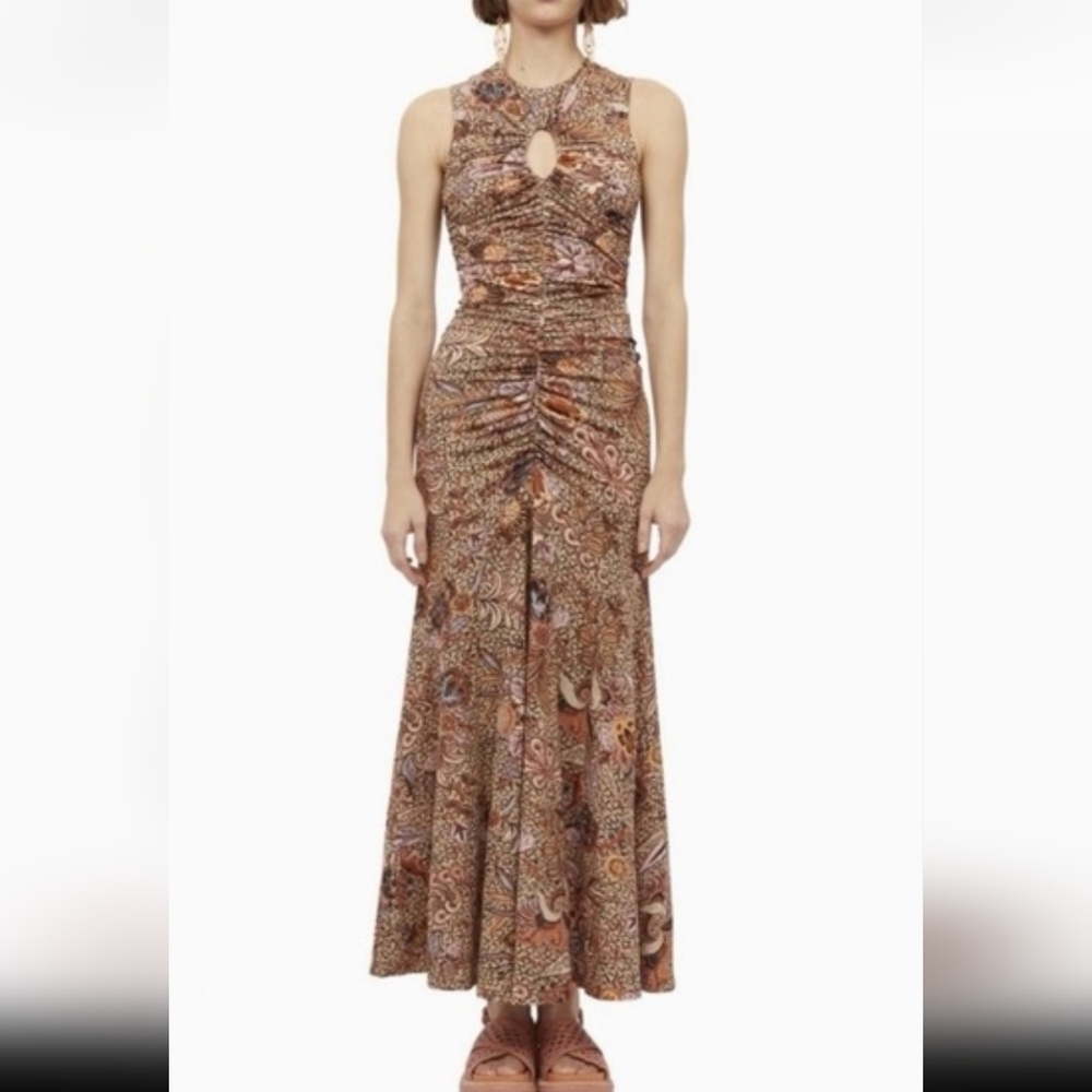 Ulla Johnson Multicolor Paisley Keyhole Maxi Dress